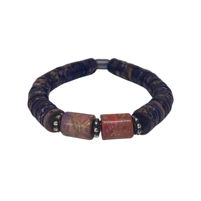 Variegated Purple Bead Bracelet